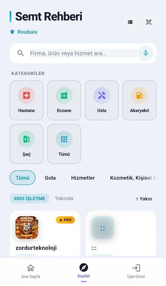 SemtteBul mobil uygulama — Semt Rehberi